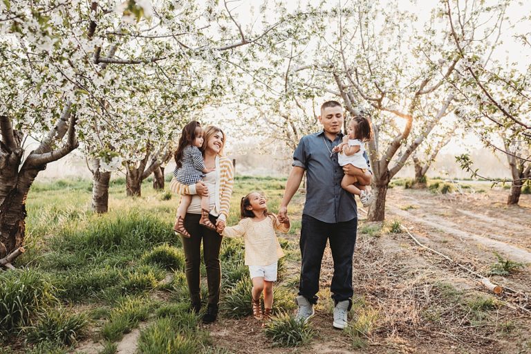 Brigham City Utah Family Photographer || The Martinez Family || Spring Blossoms